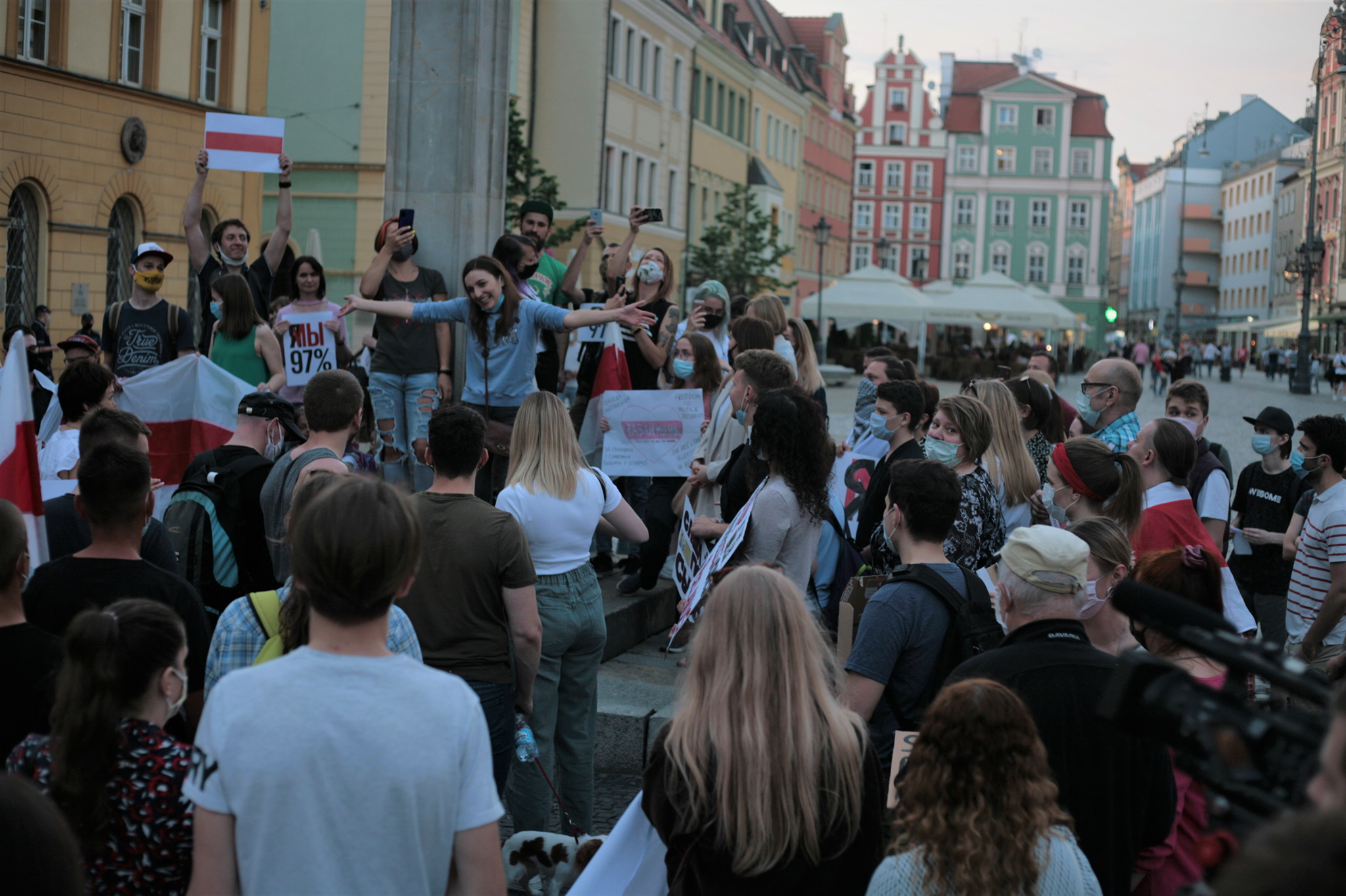 митинг белорусов в Польше 