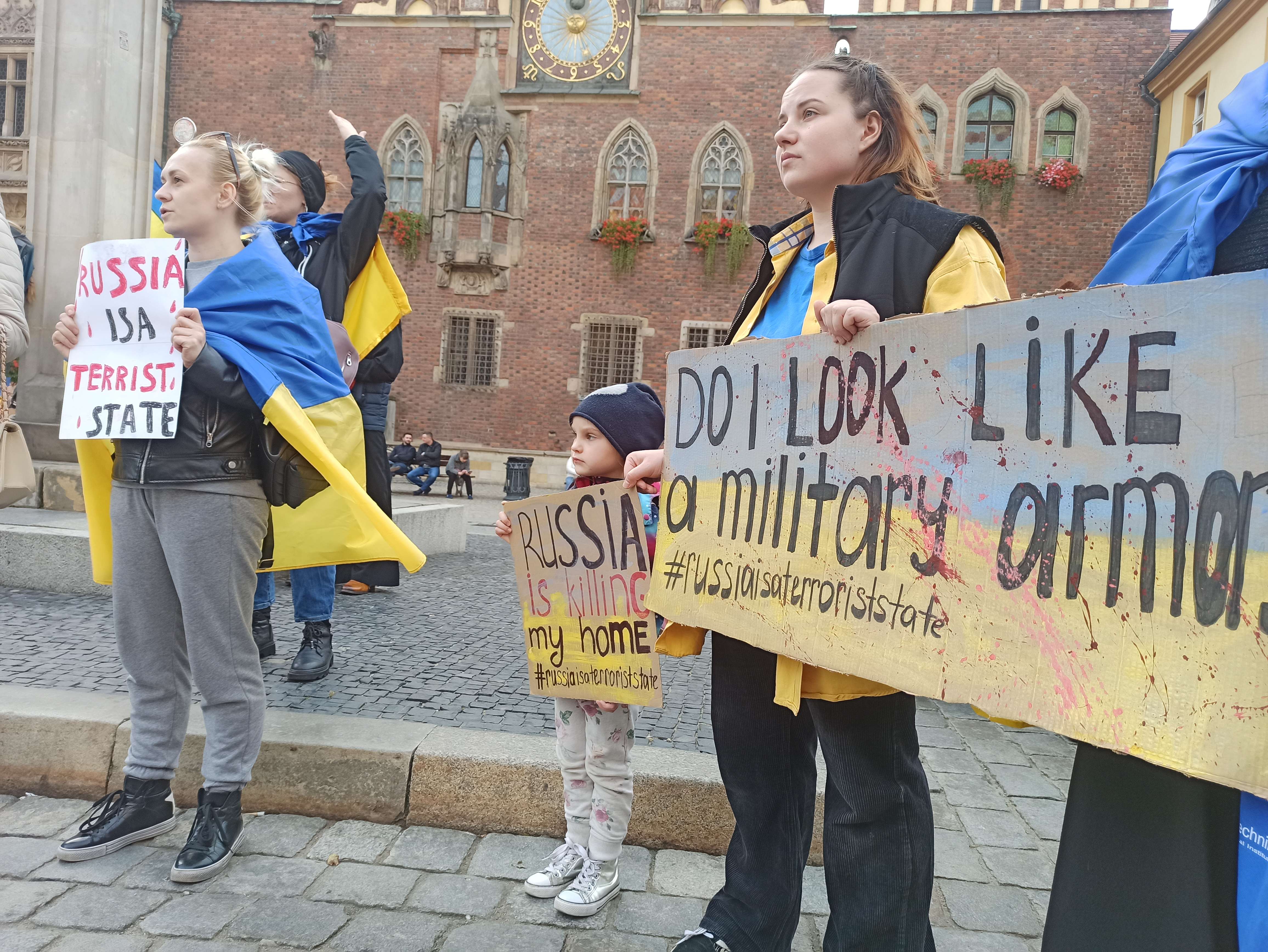 Масований обстріл України: у Вроцлаві відбулася акція протесту (ФОТО, ВІДЕО)